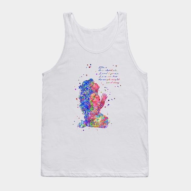 Praying little girl Tank Top by RosaliArt